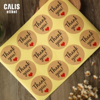 Sticker Etiket (Tabaka) Kraft Kağıt Yapışkanlı Etiket