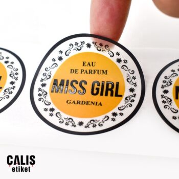 Sticker Etiket (Şeffaf) Yapışkanlı Sticker Etiket