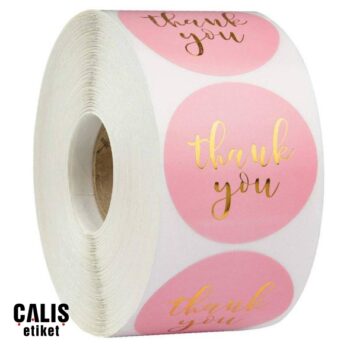Sticker Etiket (Rulo) Yaldız Baskılı Rulo Yapışkanlı Etiket