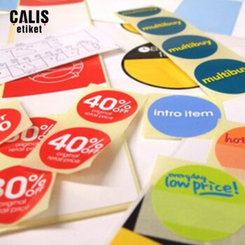 Sticker Etiket (CMYK baskı) CMYK Baskı Rulo Etiketler